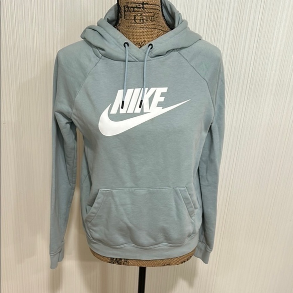 Nike Women's light Greenish Blue Hoodie